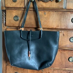 Black bag with inside bag double handles
